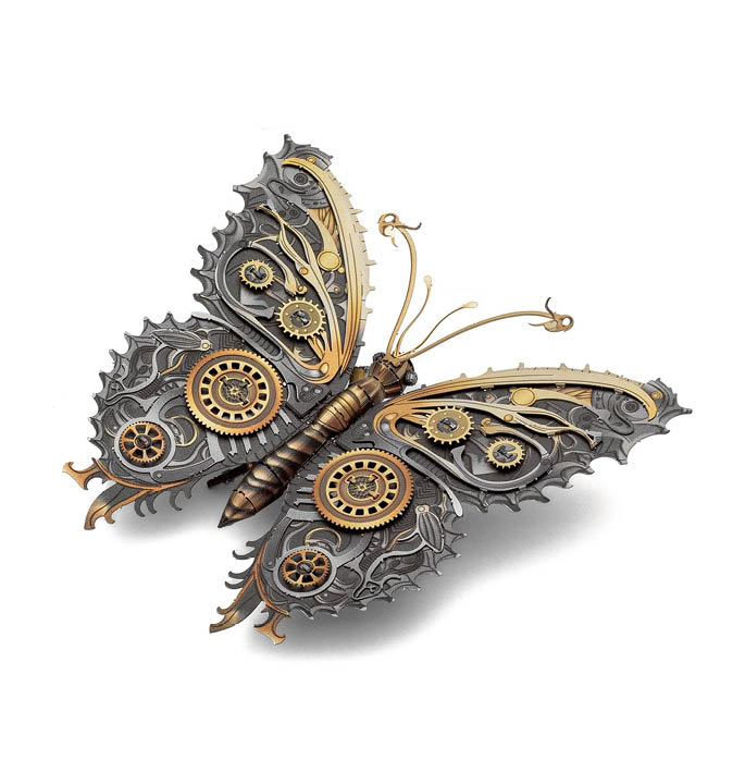 Productvisuals_Modelbouw-Metal-Earth-Steampunk-Butterfly-3